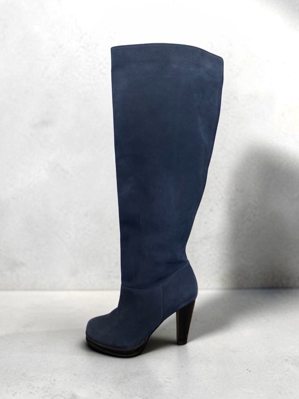 Cole Haan Nike Air Blue Leather Pull-On Boots Size 8
